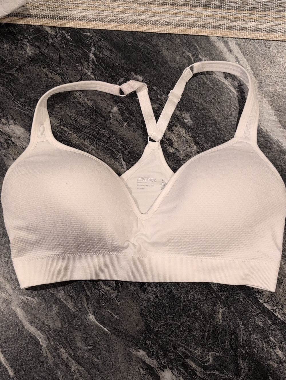 Jockey White Seamless Racerback Comfort Bra